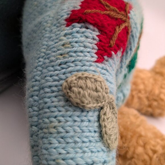 Ty Baby Curly 1992 Plush Fall Leaves Sweater 11" Vintage Stuffed Animal Bear - Picture 8 of 14